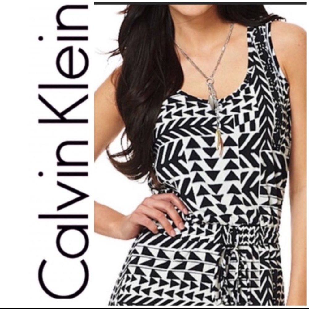 New Calvin Klein Romper Geometric Pattern Size 6 - image 3